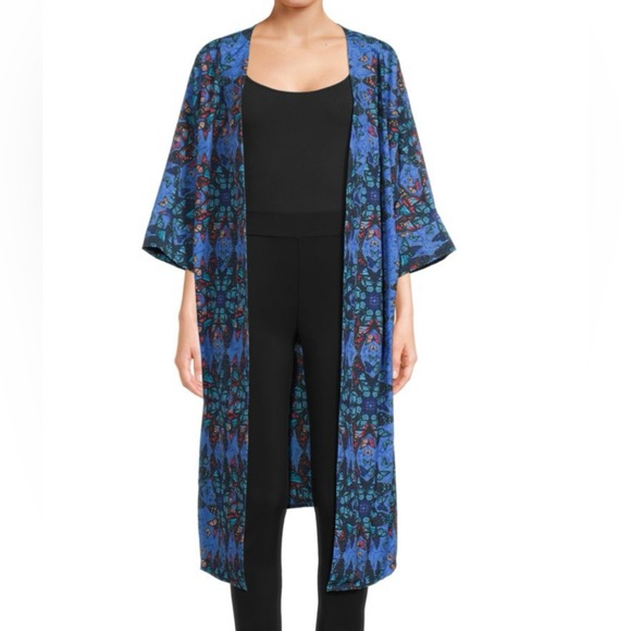 Kaleidoscope print, open front kimono. Size M/L. - Picture 1 of 3